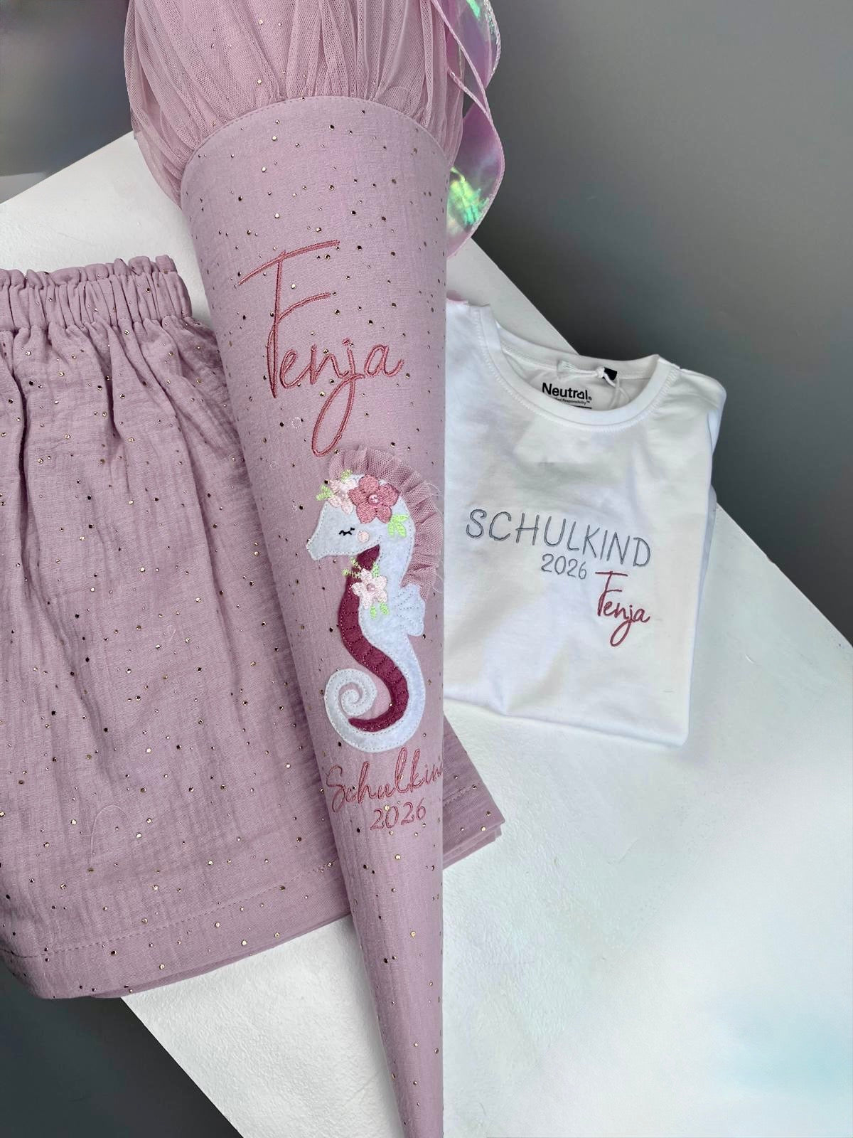 Schultüte - Seepferdchen