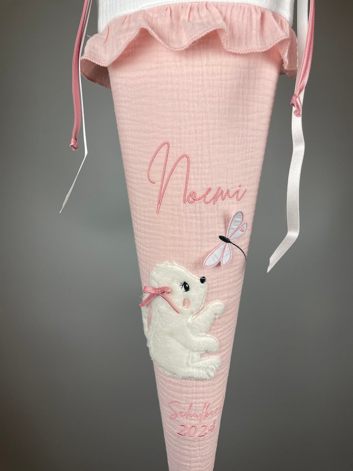 Schultüte - Häschen mit Libelle (apricot)