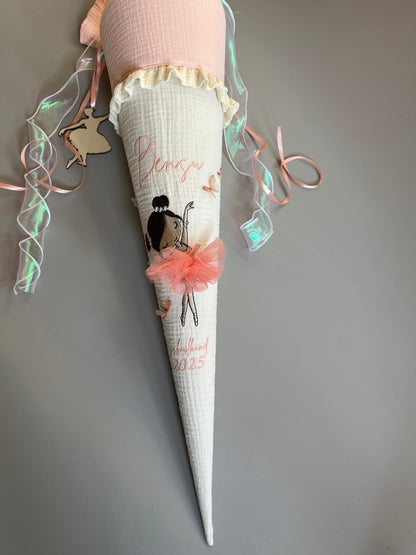 Schultüte - Ballerina (apricot)