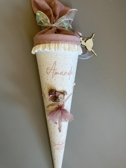Schultüte - Ballerina (altrosa)