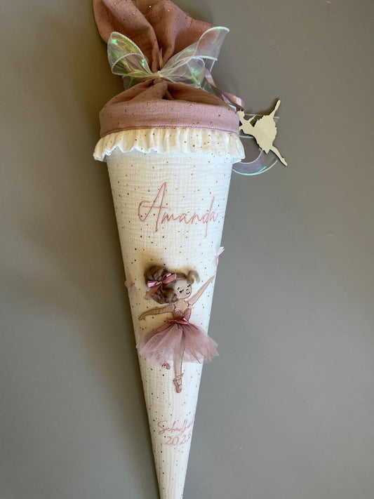 Schultüte - Ballerina (altrosa)