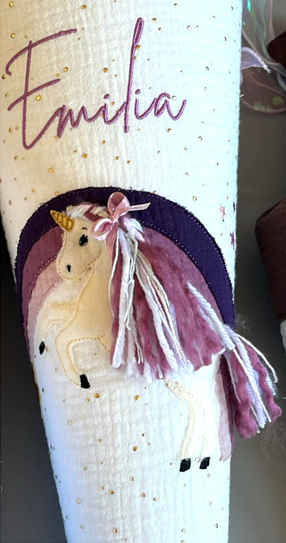 Schultüte - Einhorn mit Regenbogen